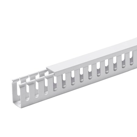 Monoprice Open Slot Wiring Raceway Duct with Cover_ 1.0" x 1.8"_ 6 Feet 40365